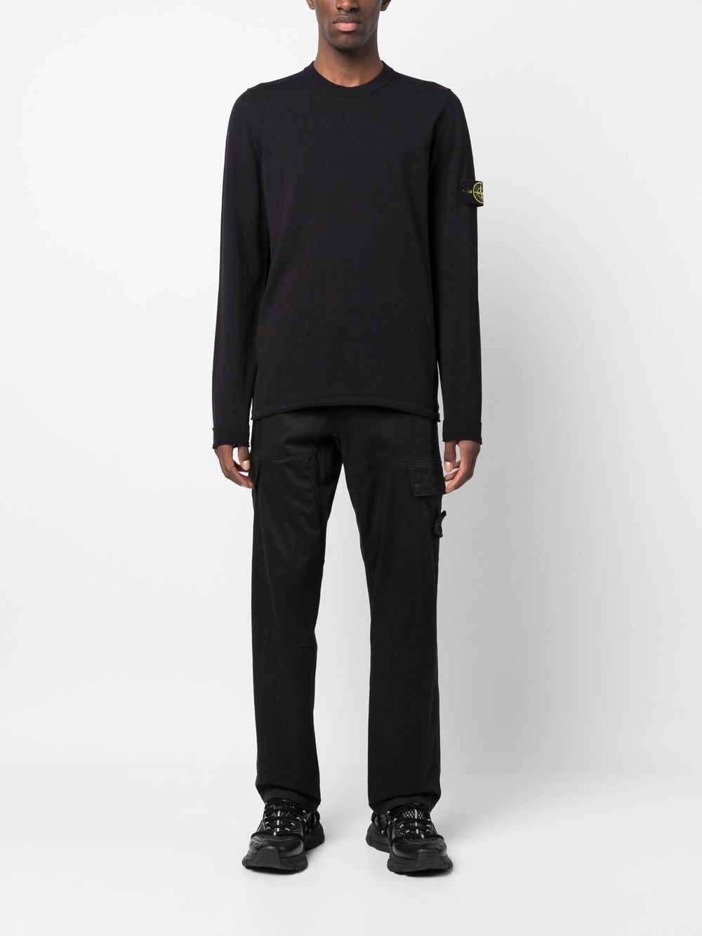 maglione girocollo con logo