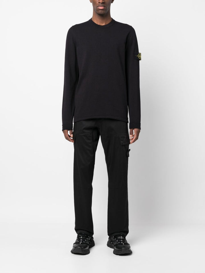 maglione girocollo con logo