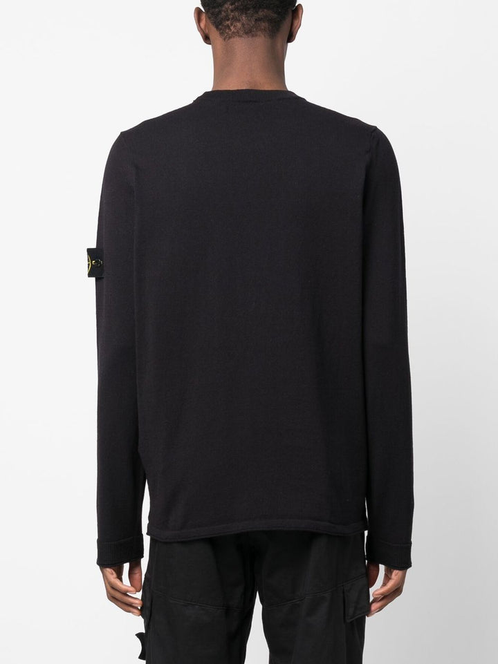 maglione girocollo con logo