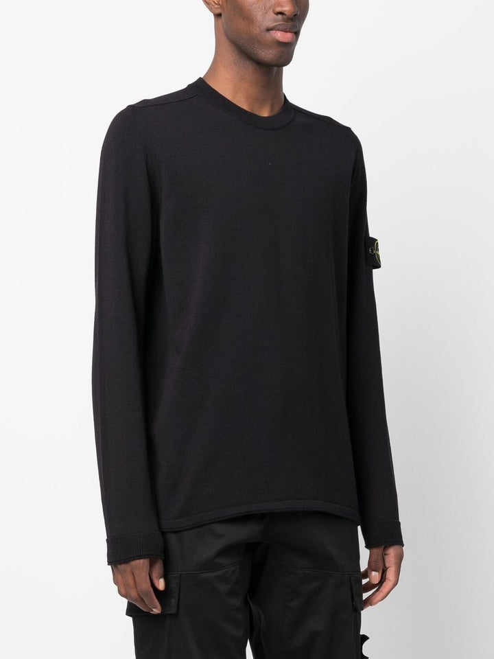 maglione girocollo con logo