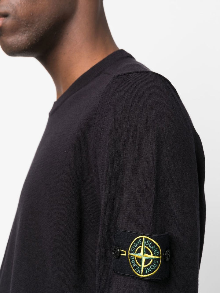 maglione girocollo con logo