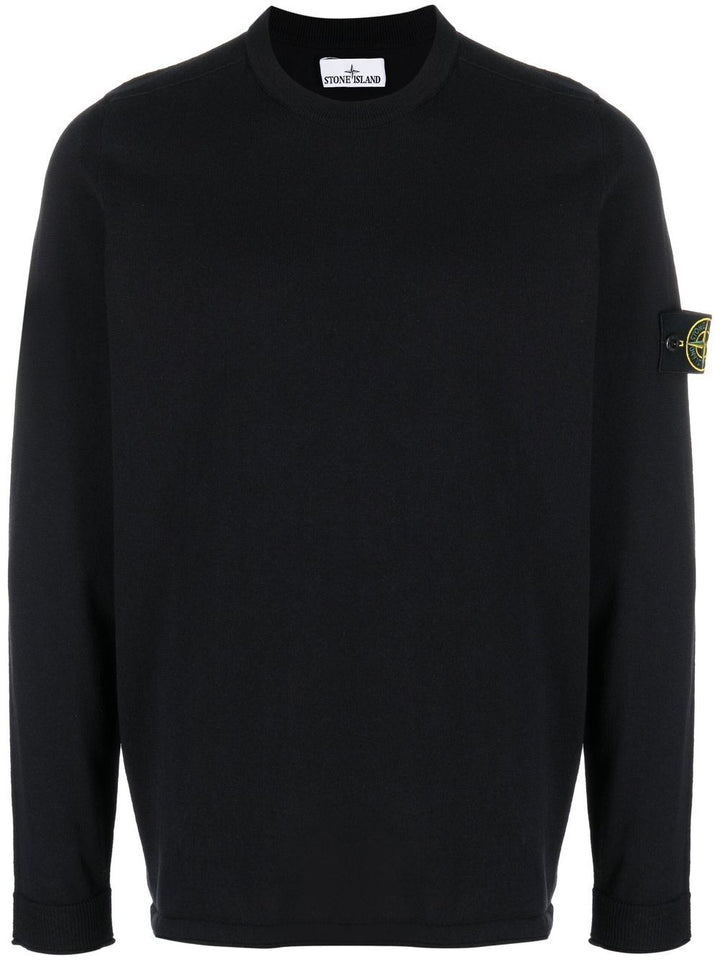 maglione girocollo con logo
