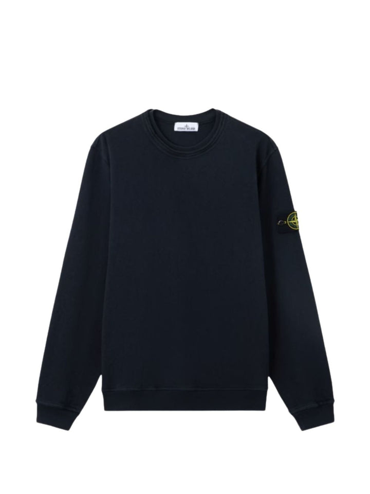 Felpa girocollo con toppa