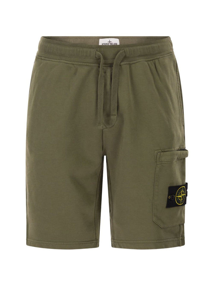 Bermuda in felpa con logo
