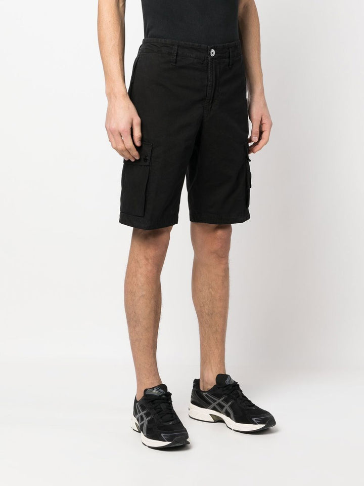 Bermuda in cotone con tasconi e logo