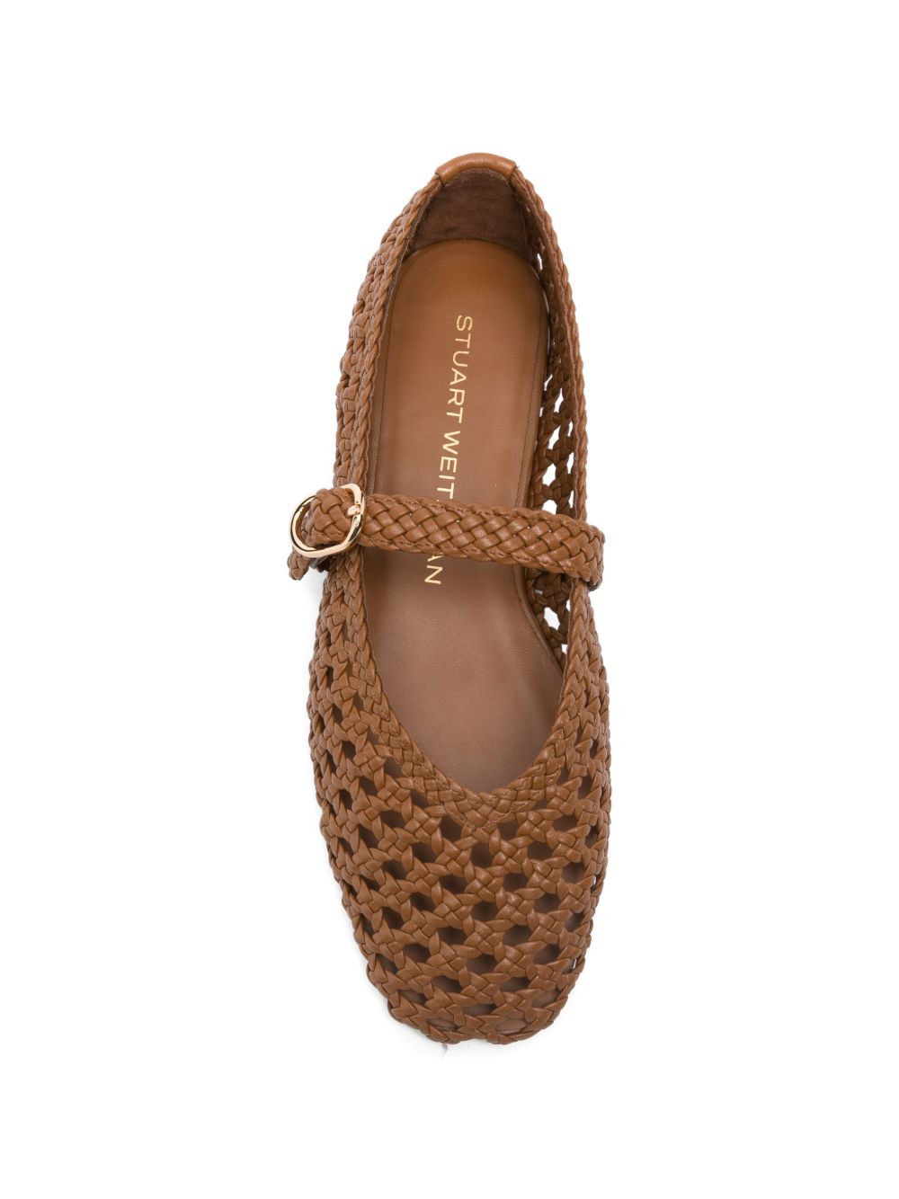 Ballerine "Prima" in pelle con cinturino intrecciato