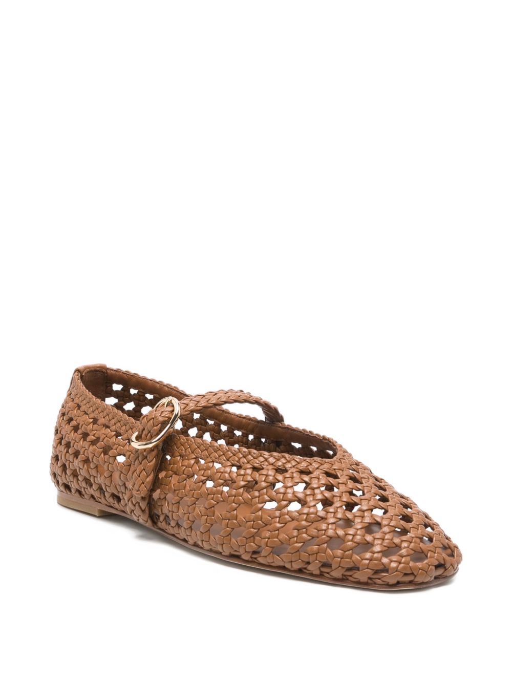 Ballerine "Prima" in pelle con cinturino intrecciato