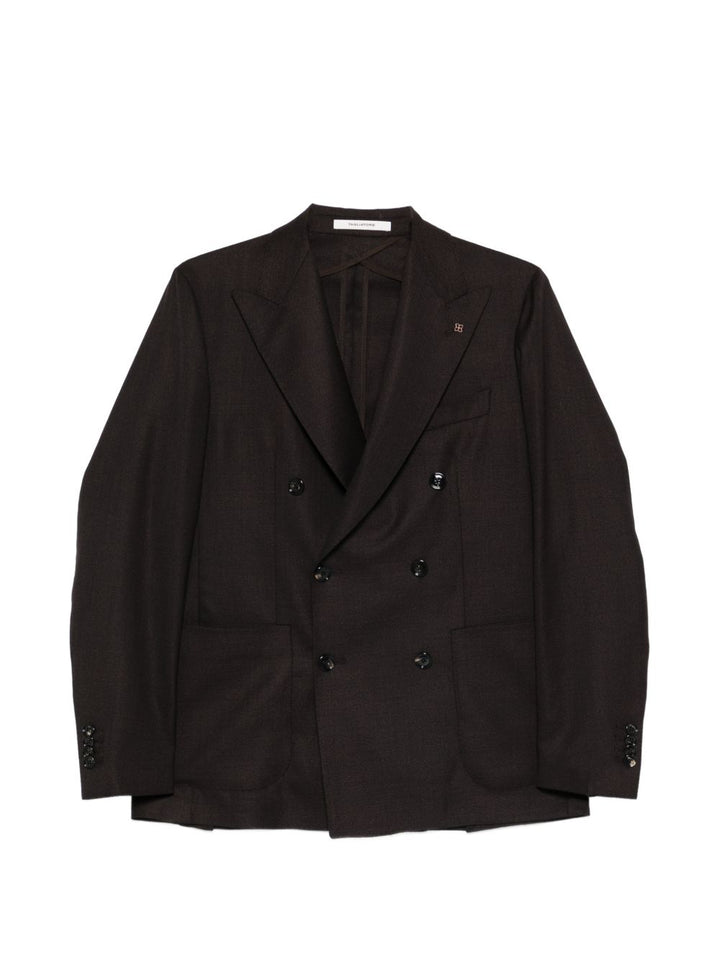 Blazer doppiopetto con revers a lancia