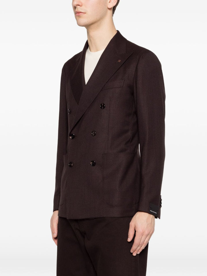 Blazer doppiopetto con revers a lancia