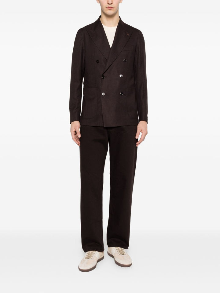Blazer doppiopetto con revers a lancia