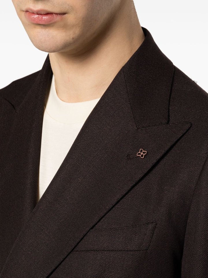 Blazer doppiopetto con revers a lancia