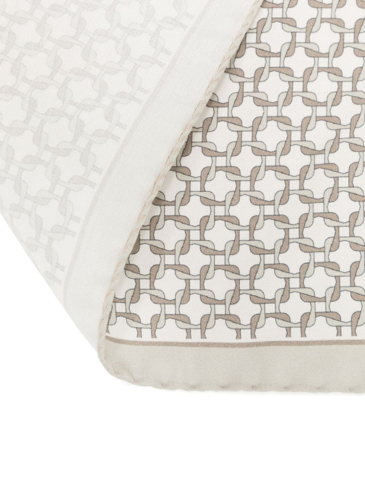 Pochette beige di seta
