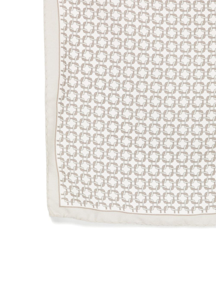 Pochette beige di seta