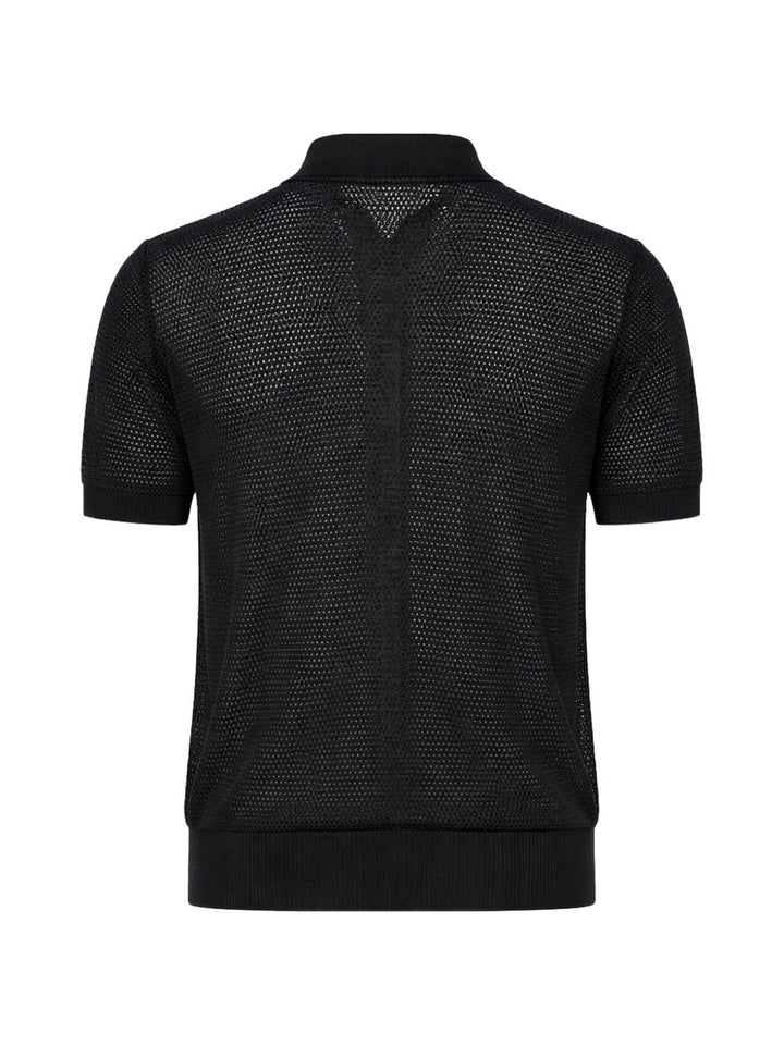 Camicia in maglia mezza manica con colletto
