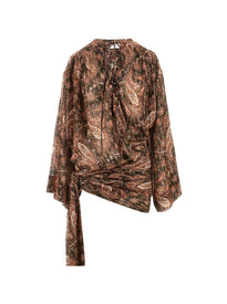 Mini abito 'Indira' in georgette Paisley