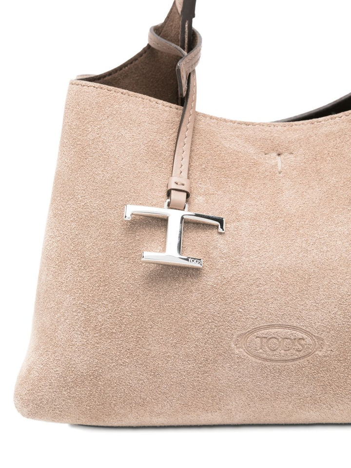 Borsa tote mini con ciondolo a T
