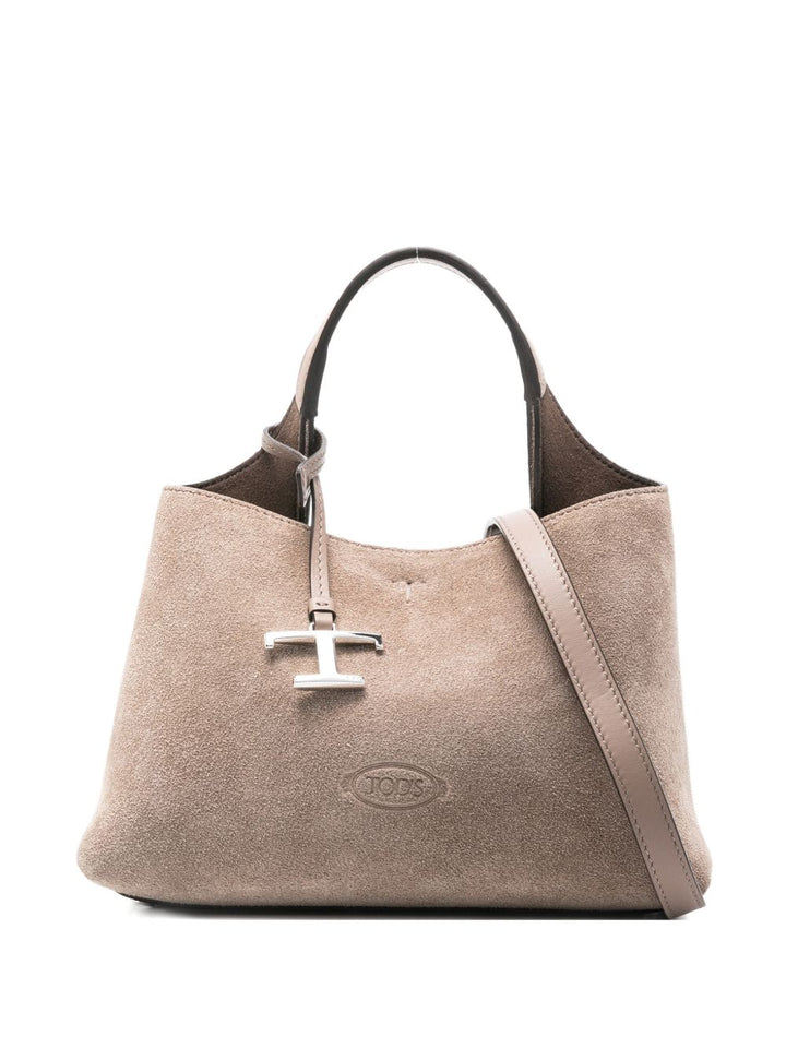 Borsa tote mini con ciondolo a T