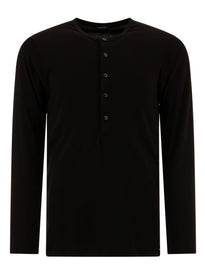 T-shirt modello a serafino con maniche lunghe