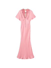 Abito lungo a maniche corte