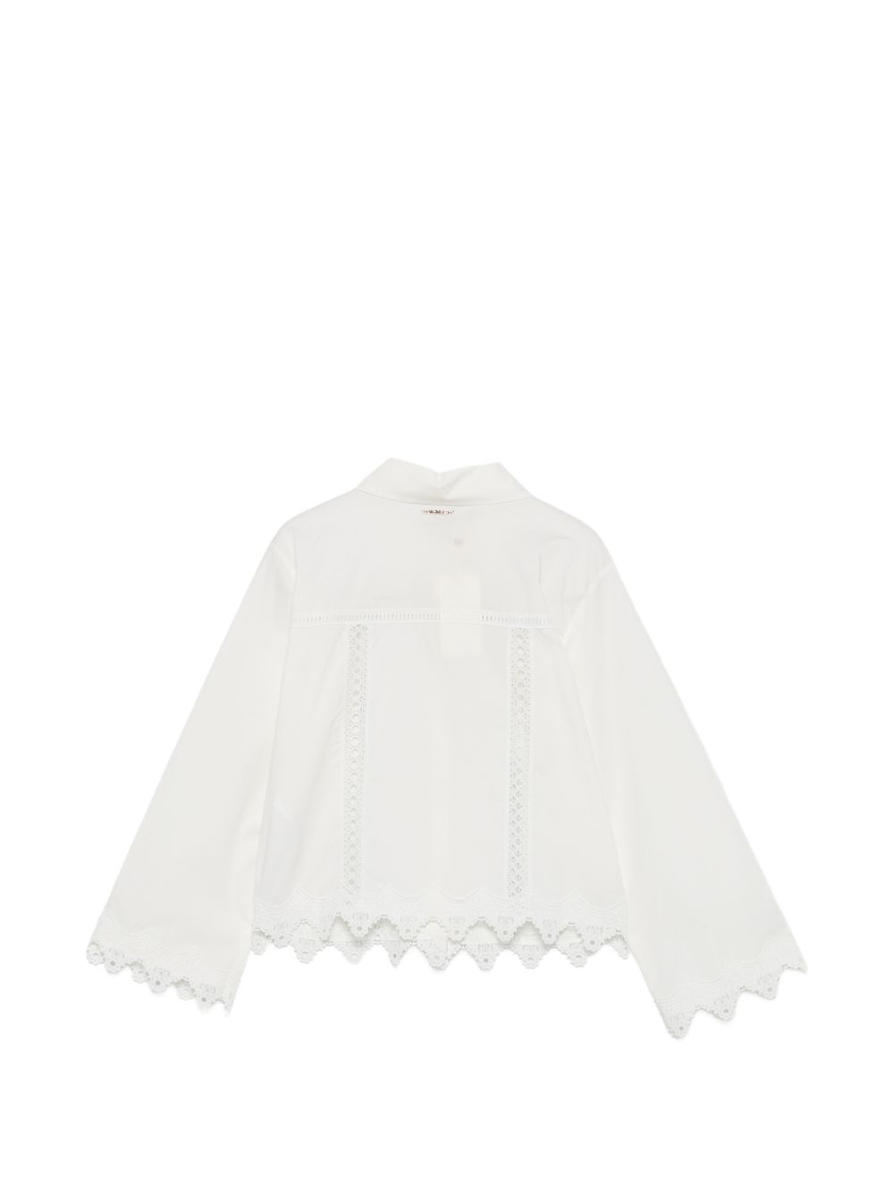 CAMICIA IN POPELINE CON ENTRODURE DI PIZZO