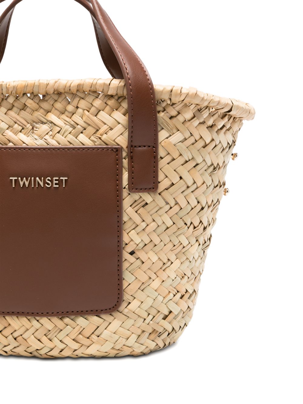 Borsa con manico superiore intrecciato