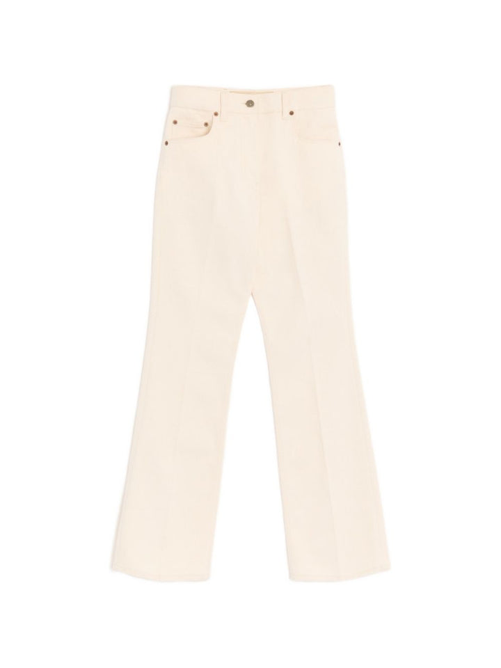 Jeans con dettaglio V