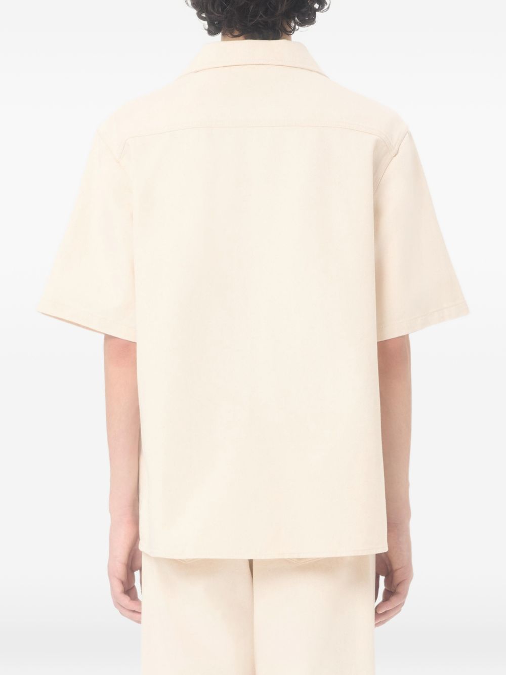Camicia in cotone V logo
