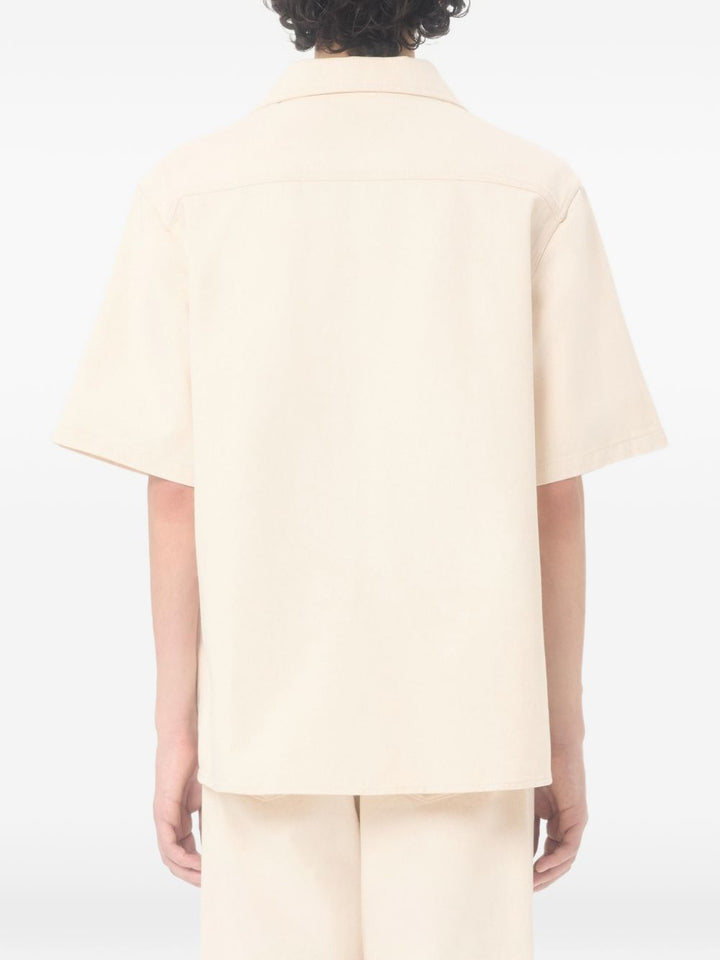 Camicia in cotone V logo