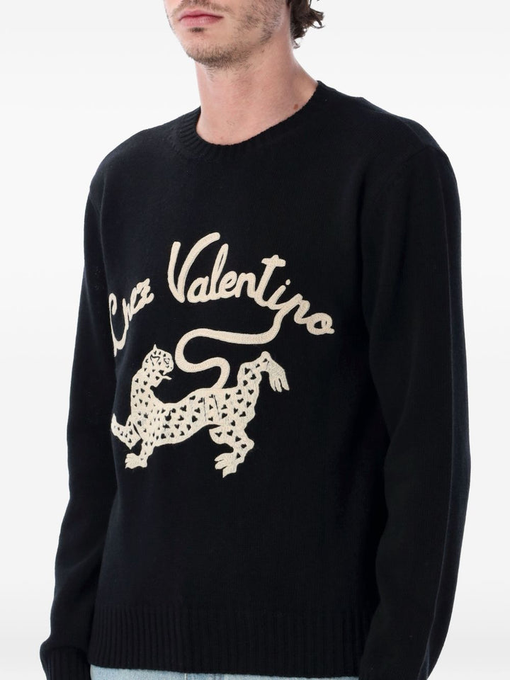 Maglione girocollo Stampa grafica "Chez Valentino"