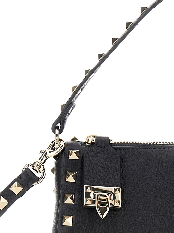 Borsa a tracolla Rockstud piccola in pelle