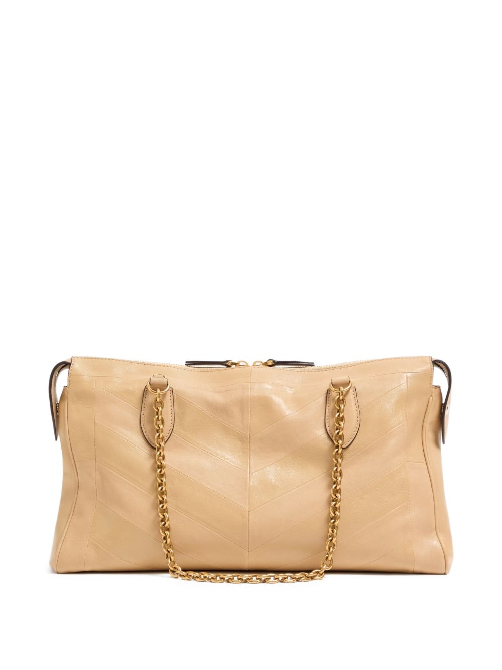 Borsa a spalla Panthea in nappa con motivo chevron