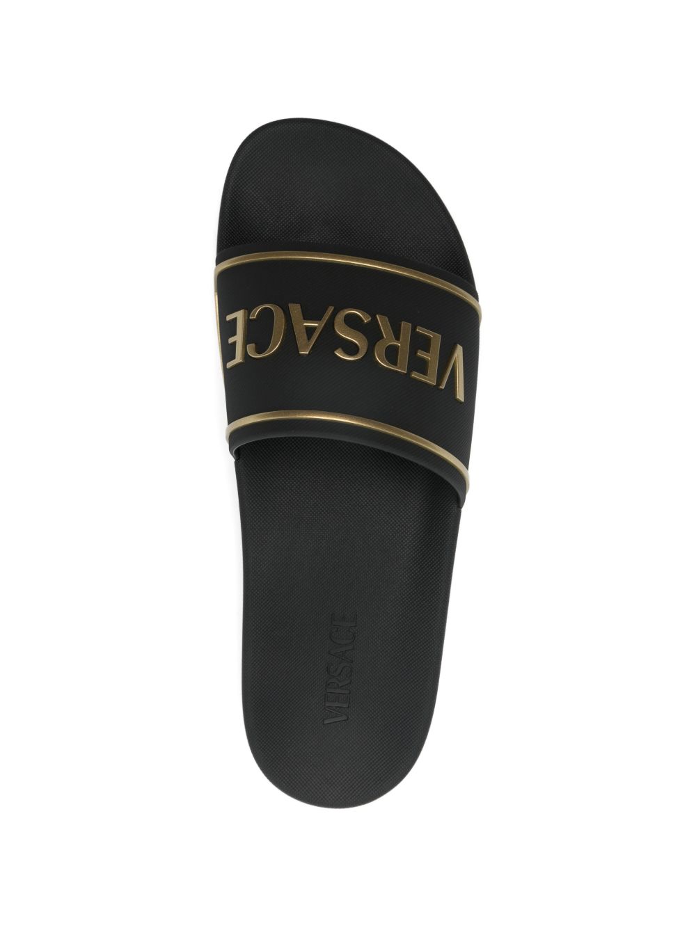 Sandali slides con logo goffrato