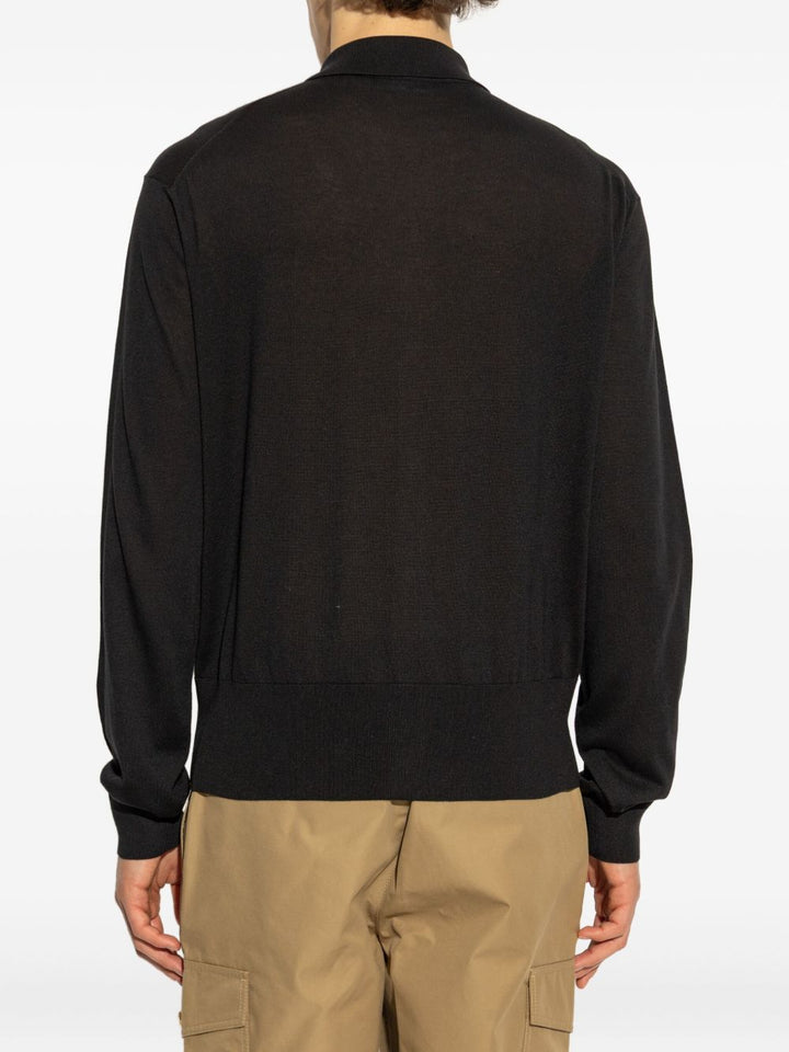Cardigan con colletto polo