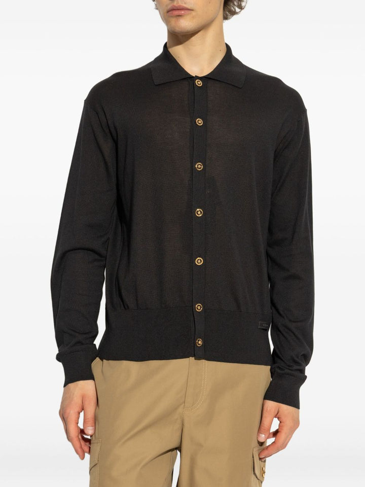 Cardigan con colletto polo