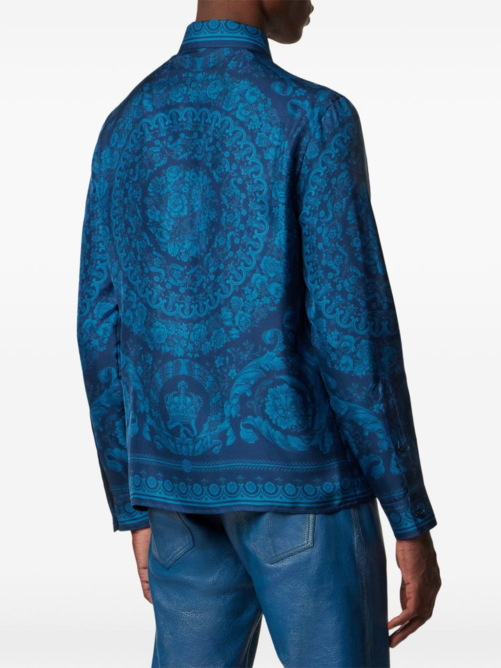 Camicia abbottonata con stampa barocca
