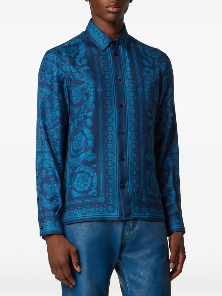 Camicia abbottonata con stampa barocca