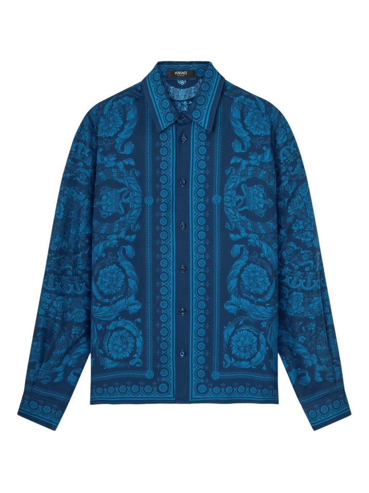 Camicia abbottonata con stampa barocca
