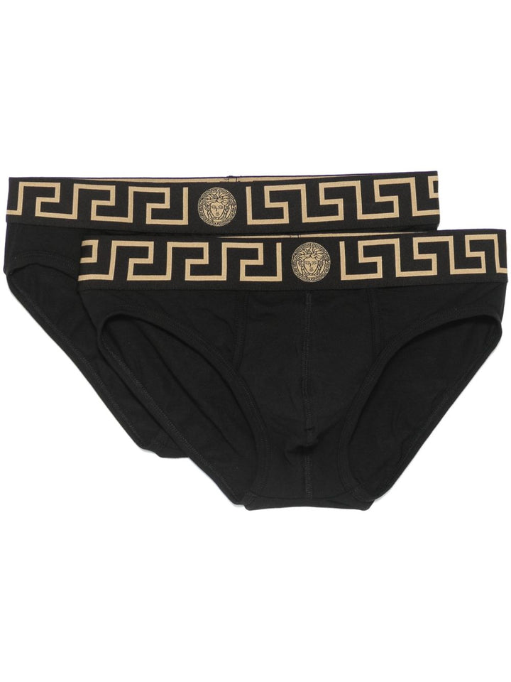 Versace Set di 2 boxer con dettaglio Greca
