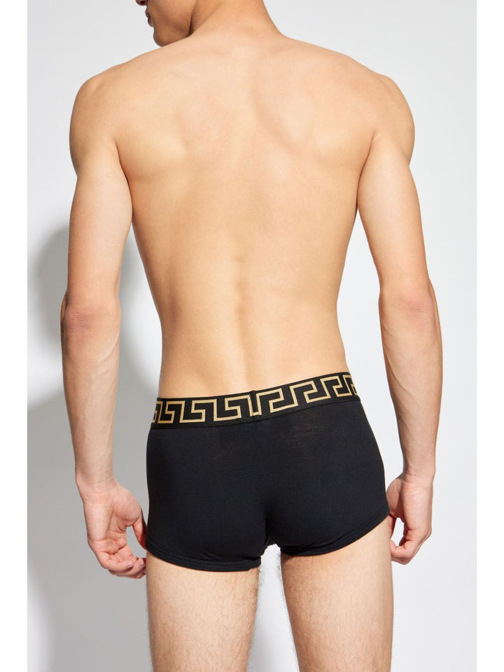 set di due boxer elastico logo greca