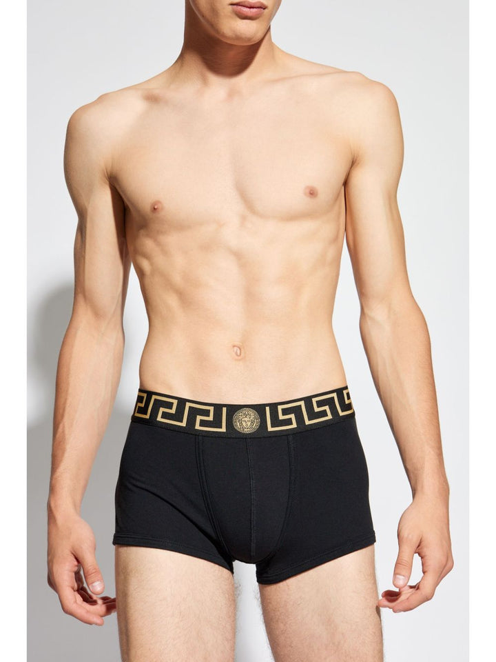 set di due boxer elastico logo greca