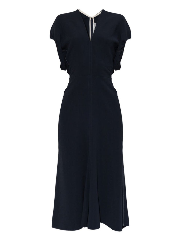 Abito midi con scollo a V