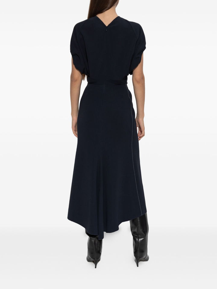 Abito midi con scollo a V