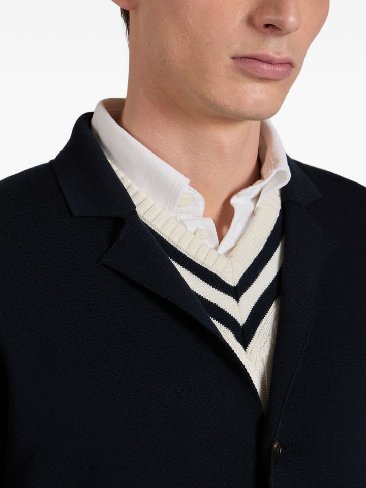 Blazer in crêpe di cotone