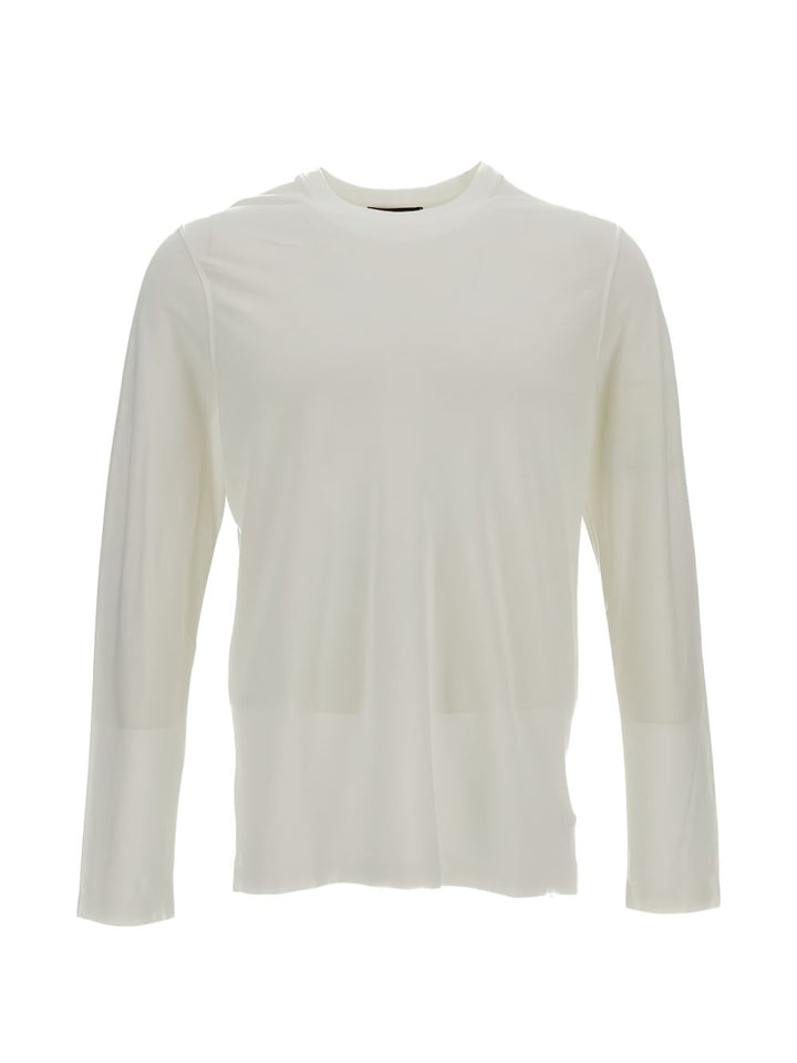 T-shirt girocollo a maniche lunghe