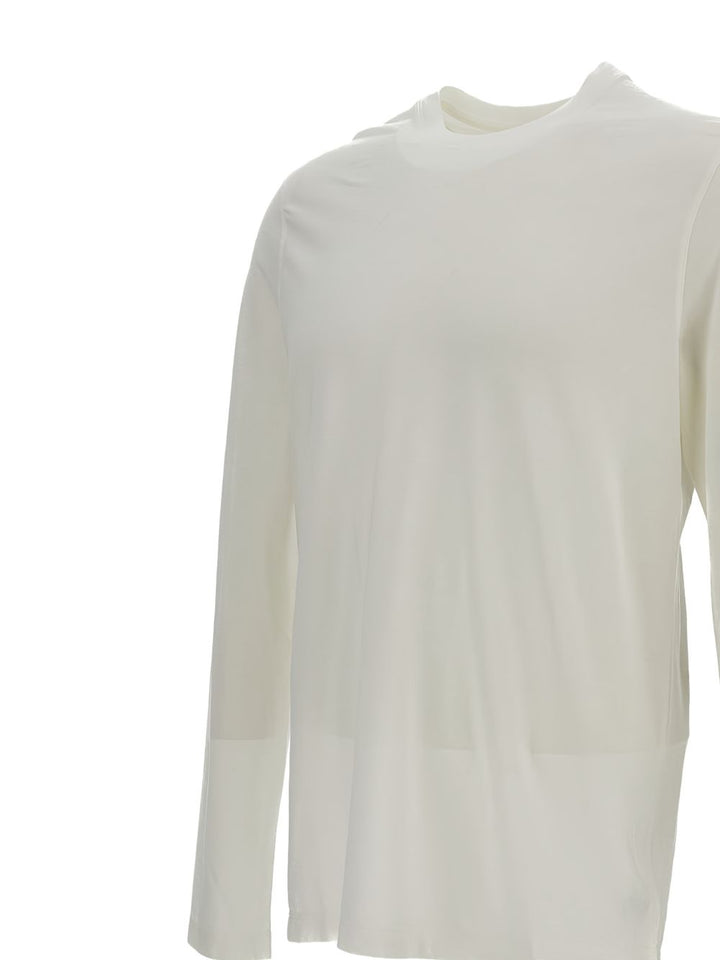 T-shirt girocollo a maniche lunghe