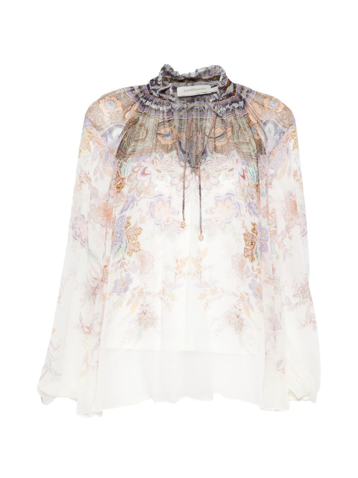 Blusa "Luna" con stampa paisley