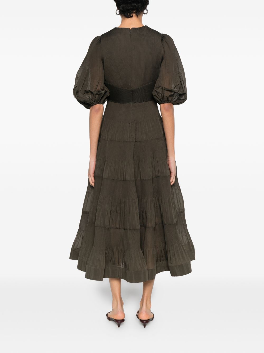 Abito midi plissettato