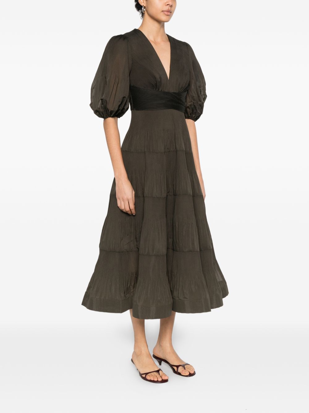 Abito midi plissettato