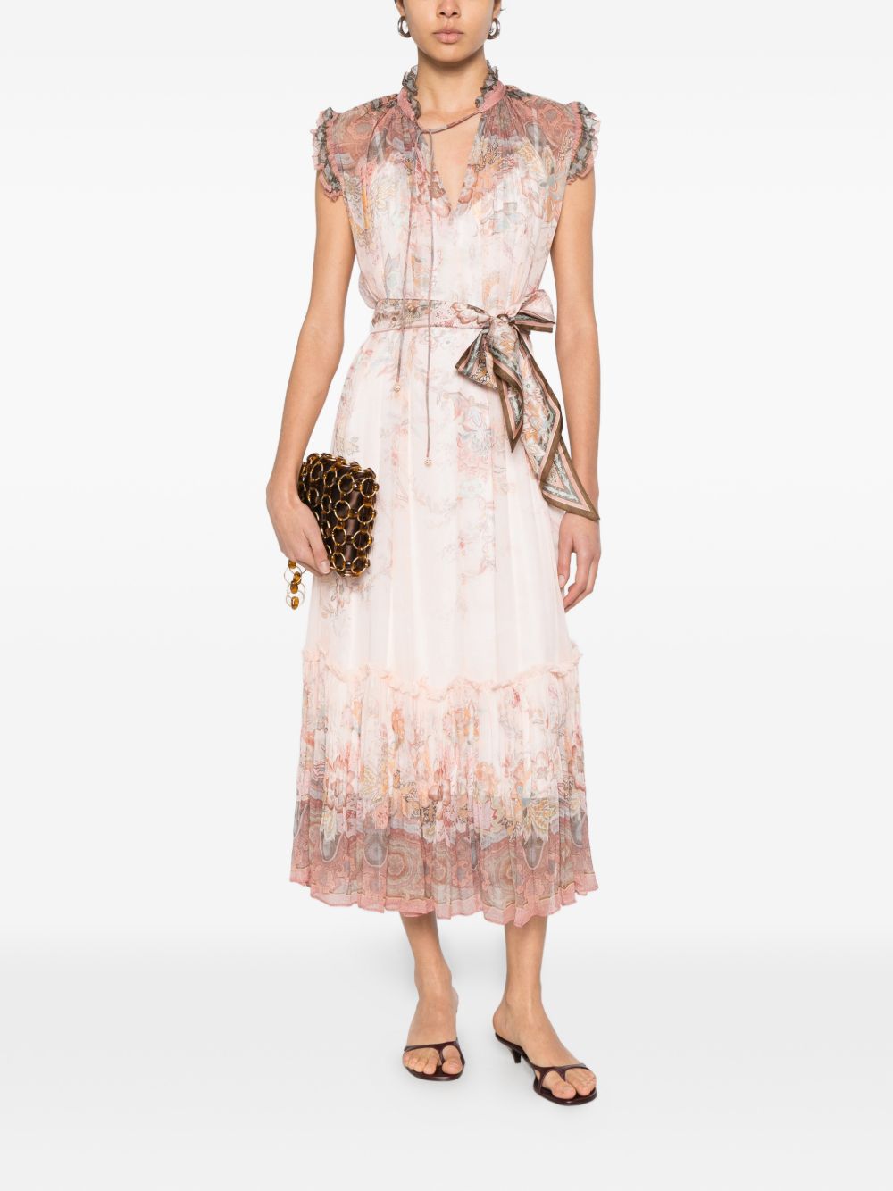 Abito midi "Alchemy" con ruches