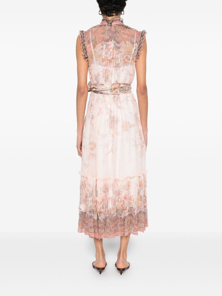 Abito midi "Alchemy" con ruches